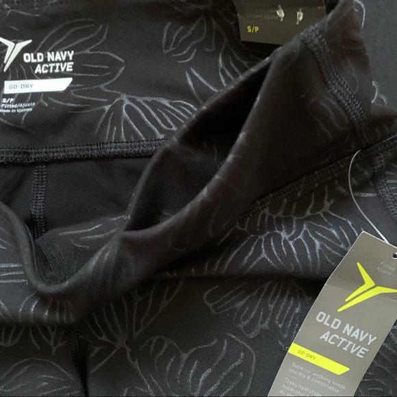OLD NAVY Active | Floral Black Leggings Size S - Picture 4 of 9